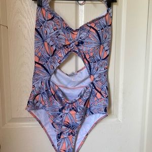 NWT women’s one piece swimsuit, tropical monokini